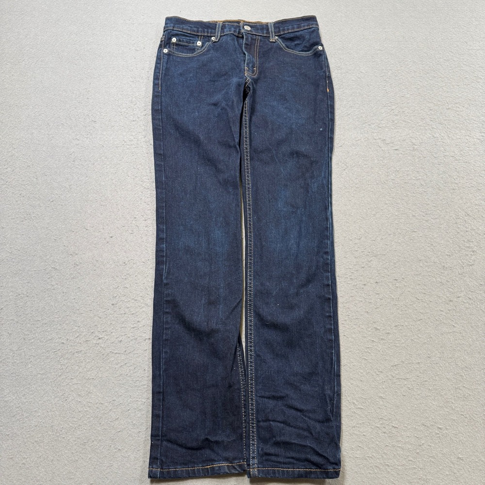 Levi's 511 Jeans Mens 30x32 Blue Dark Indigo Wash Denim Slim Fit Mid Rise Cotton